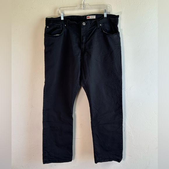 Wrangler Black Straight Fit Chino Style 5 pocket Jeans Sz 40x30 - Picture 1 of 11